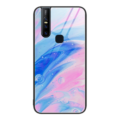 Marble Pattern Glass Protective Phone Case, For OnePlus Nord N100, For vivo V15, For vivo V21