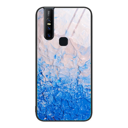 Marble Pattern Glass Protective Phone Case, For OnePlus Nord N100, For vivo V15, For vivo V21