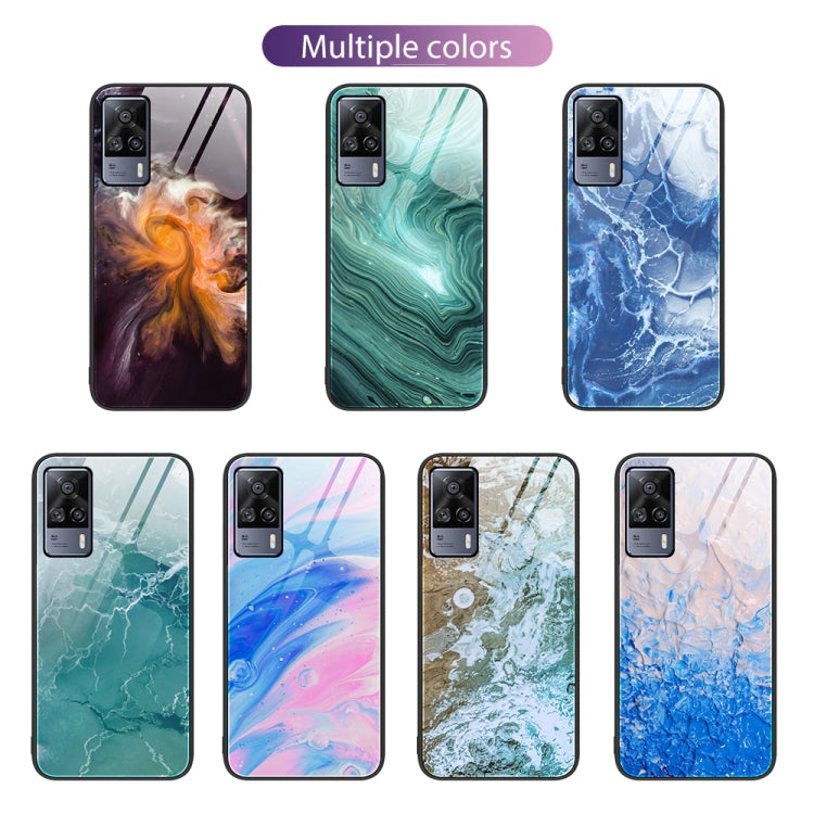 Marble Pattern Glass Protective Phone Case, For vivo S9e