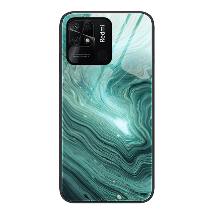 Marble Pattern Glass Protective Phone Case, For Xiaomi Redmi 10C, For Xiaomi Redmi Note 11T Pro, For Xiaomi Redmi K40s