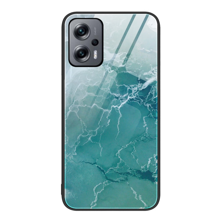 Marble Pattern Glass Protective Phone Case, For Xiaomi Redmi 10C, For Xiaomi Redmi Note 11T Pro, For Xiaomi Redmi K40s