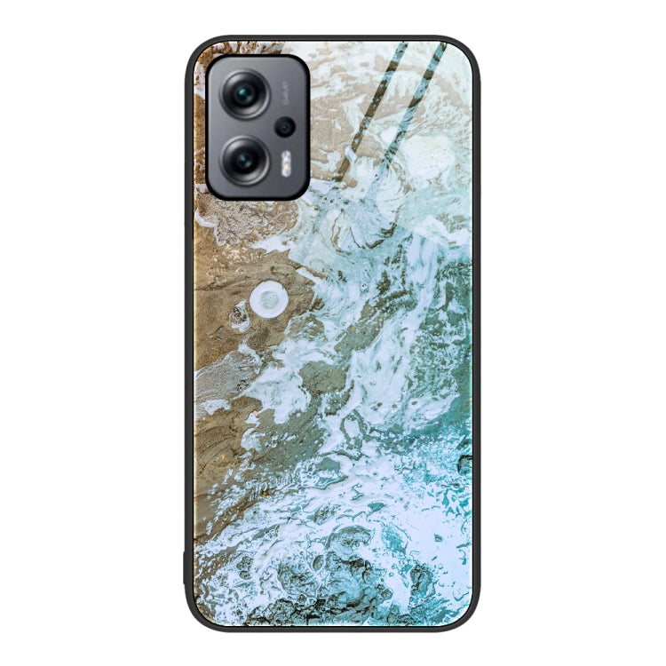 Marble Pattern Glass Protective Phone Case, For Xiaomi Redmi 10C, For Xiaomi Redmi Note 11T Pro, For Xiaomi Redmi K40s
