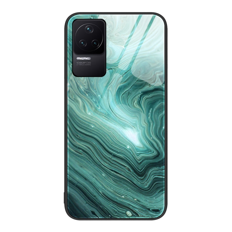 Marble Pattern Glass Protective Phone Case, For Xiaomi Redmi K50 Pro, For Xiaomi Redmi K50, For Xiaomi Redmi Note 10 Pro 4G Global