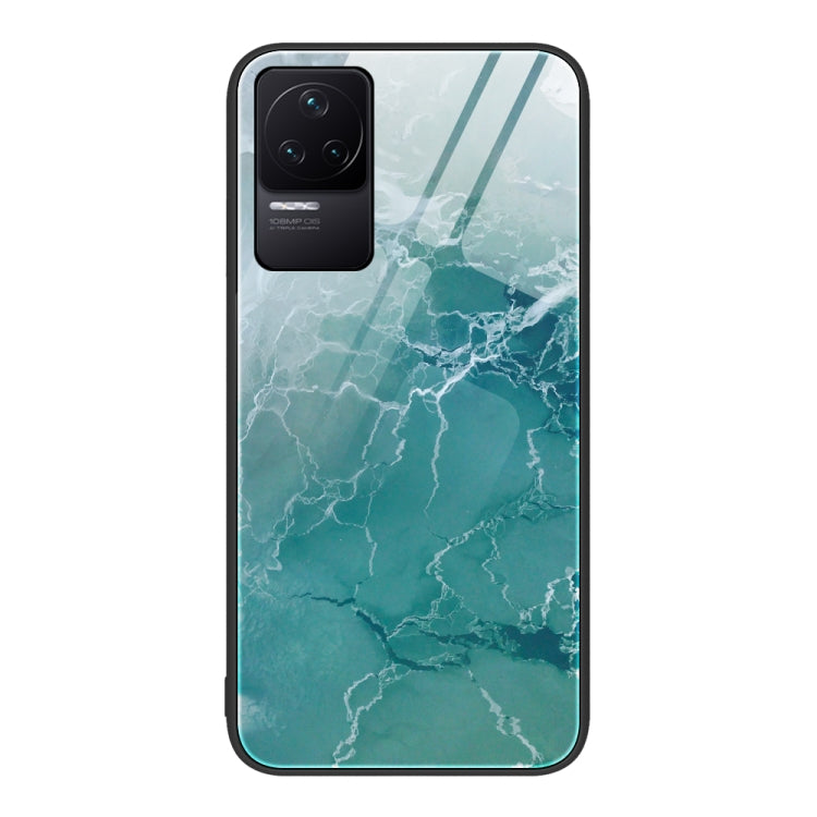 Marble Pattern Glass Protective Phone Case, For Xiaomi Redmi K50 Pro, For Xiaomi Redmi K50, For Xiaomi Redmi Note 10 Pro 4G Global