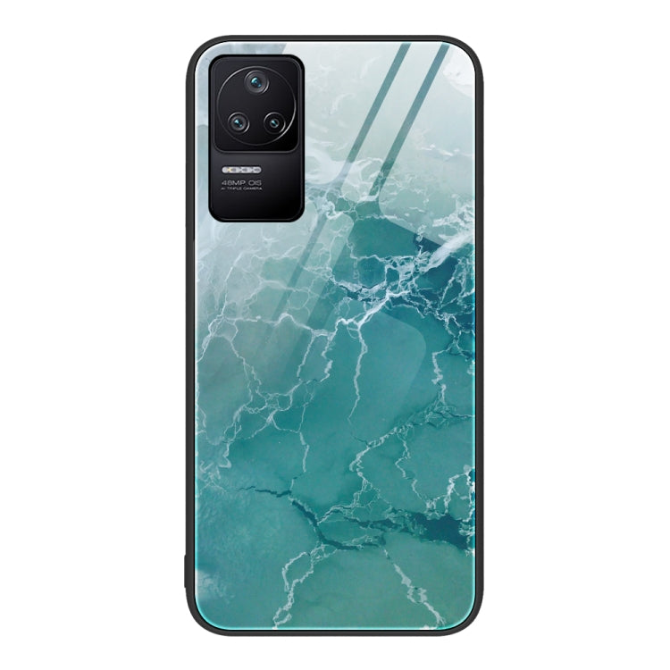 Marble Pattern Glass Protective Phone Case, For Xiaomi Redmi K50 Pro, For Xiaomi Redmi K50, For Xiaomi Redmi Note 10 Pro 4G Global