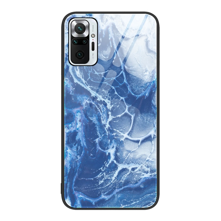 Marble Pattern Glass Protective Phone Case, For Xiaomi Redmi K50 Pro, For Xiaomi Redmi K50, For Xiaomi Redmi Note 10 Pro 4G Global