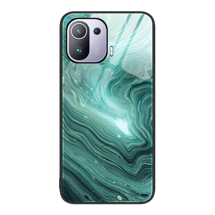 Marble Pattern Glass Protective Phone Case, For Xiaomi Redmi Note 11E, For Xiaomi Mi 11 Pro, For Xiaomi Mi 11 Ultra
