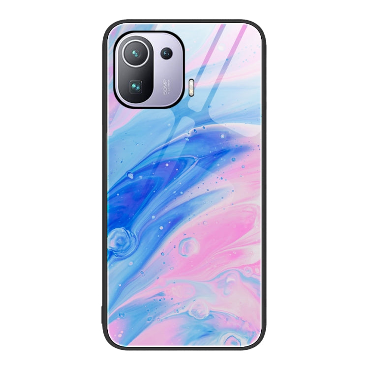 Marble Pattern Glass Protective Phone Case, For Xiaomi Redmi Note 11E, For Xiaomi Mi 11 Pro, For Xiaomi Mi 11 Ultra