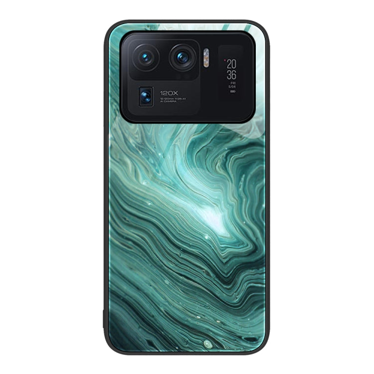 Marble Pattern Glass Protective Phone Case, For Xiaomi Redmi Note 11E, For Xiaomi Mi 11 Pro, For Xiaomi Mi 11 Ultra