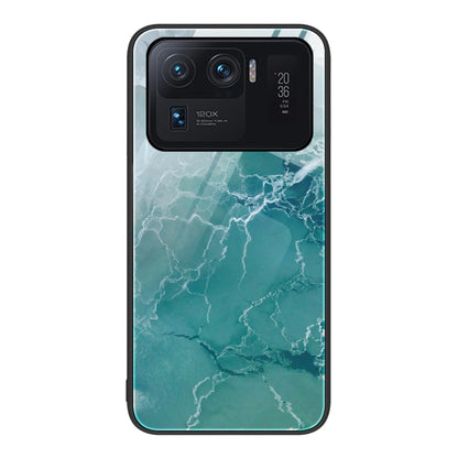 Marble Pattern Glass Protective Phone Case, For Xiaomi Redmi Note 11E, For Xiaomi Mi 11 Pro, For Xiaomi Mi 11 Ultra