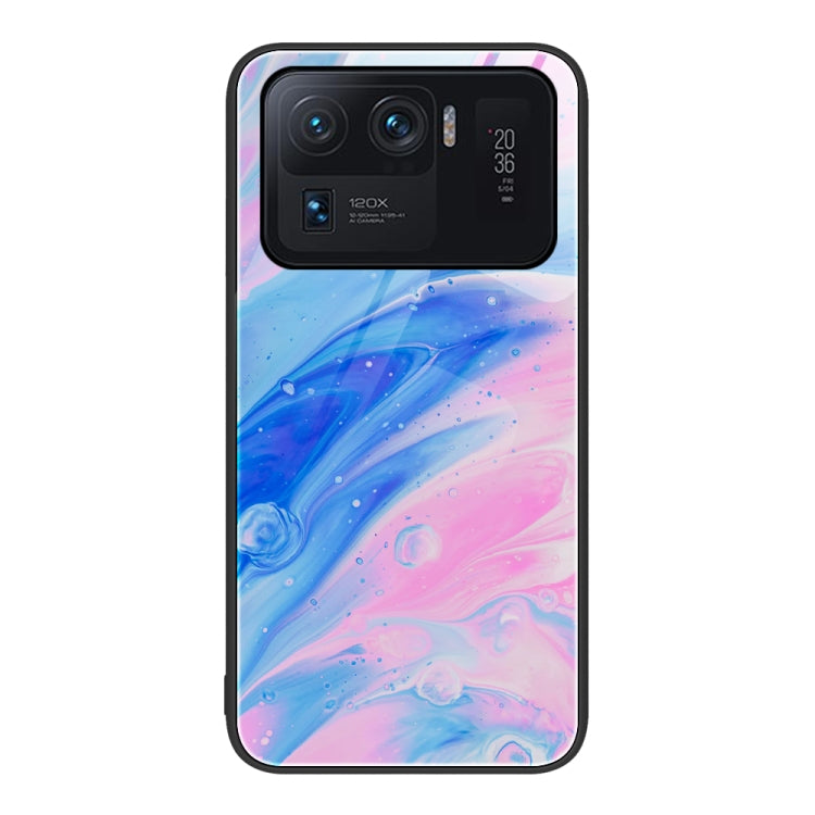 Marble Pattern Glass Protective Phone Case, For Xiaomi Redmi Note 11E, For Xiaomi Mi 11 Pro, For Xiaomi Mi 11 Ultra