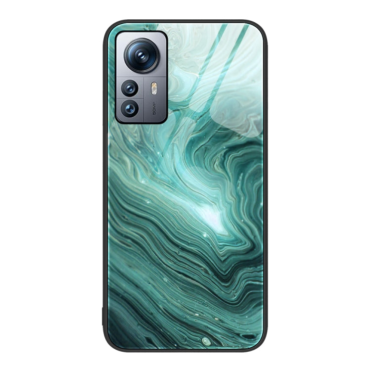 Marble Pattern Glass Protective Phone Case, For Xiaomi 12 Pro, For Xiaomi Poco M4 Pro 5G, For Xiaomi Poco M4 Pro