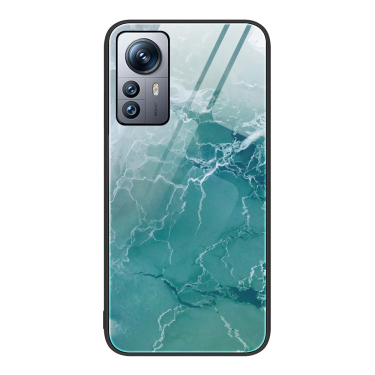 Marble Pattern Glass Protective Phone Case, For Xiaomi 12 Pro, For Xiaomi Poco M4 Pro 5G, For Xiaomi Poco M4 Pro