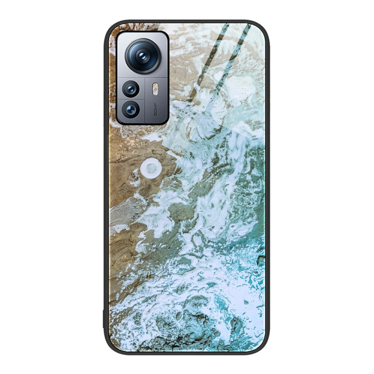 Marble Pattern Glass Protective Phone Case, For Xiaomi 12 Pro, For Xiaomi Poco M4 Pro 5G, For Xiaomi Poco M4 Pro