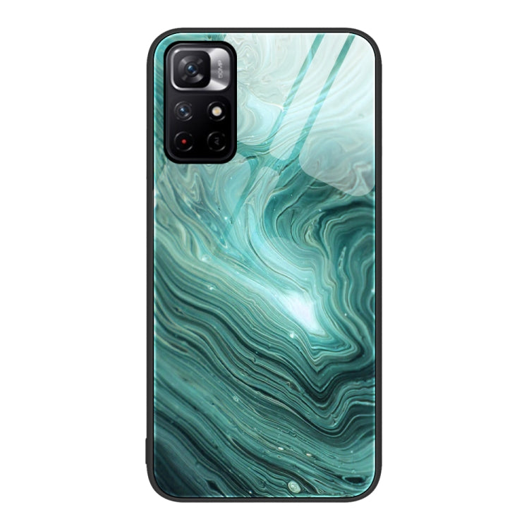 Marble Pattern Glass Protective Phone Case, For Xiaomi 12 Pro, For Xiaomi Poco M4 Pro 5G, For Xiaomi Poco M4 Pro