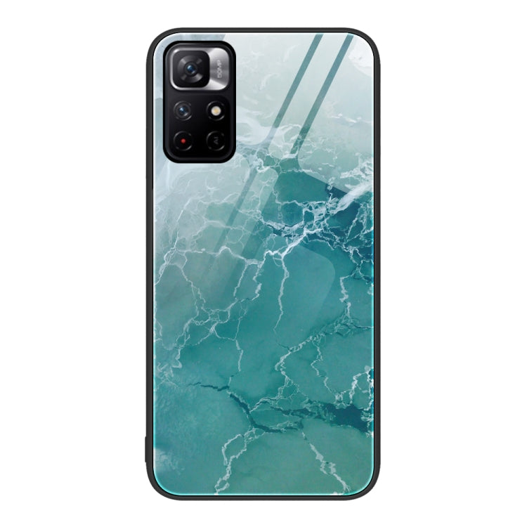 Marble Pattern Glass Protective Phone Case, For Xiaomi 12 Pro, For Xiaomi Poco M4 Pro 5G, For Xiaomi Poco M4 Pro