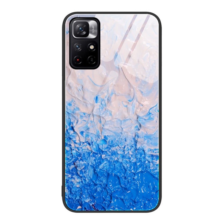 Marble Pattern Glass Protective Phone Case, For Xiaomi 12 Pro, For Xiaomi Poco M4 Pro 5G, For Xiaomi Poco M4 Pro