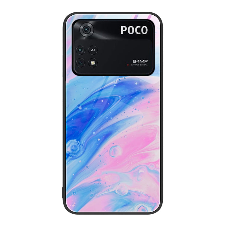 Marble Pattern Glass Protective Phone Case, For Xiaomi 12 Pro, For Xiaomi Poco M4 Pro 5G, For Xiaomi Poco M4 Pro