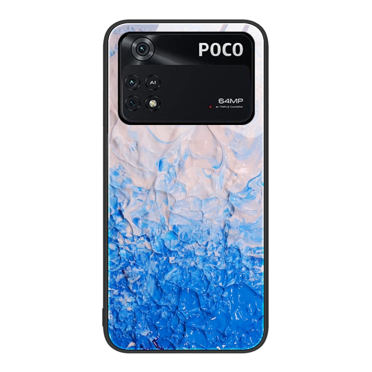 Marble Pattern Glass Protective Phone Case, For Xiaomi 12 Pro, For Xiaomi Poco M4 Pro 5G, For Xiaomi Poco M4 Pro