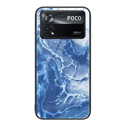 Marble Pattern Glass Protective Phone Case, For Xiaomi Poco X4 Pro 5G