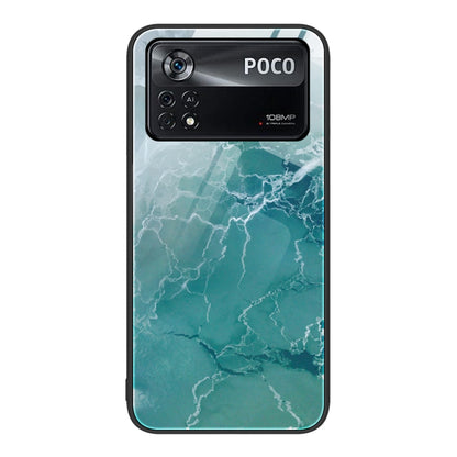 Marble Pattern Glass Protective Phone Case, For Xiaomi Poco X4 Pro 5G