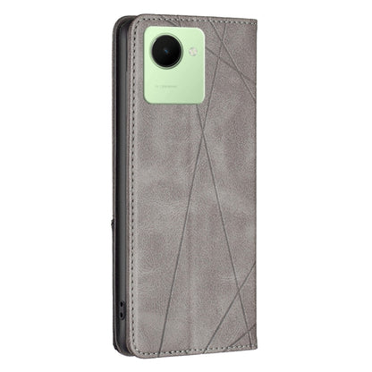 Prismatic Invisible Magnetic Leather Phone Case, For Realme C30