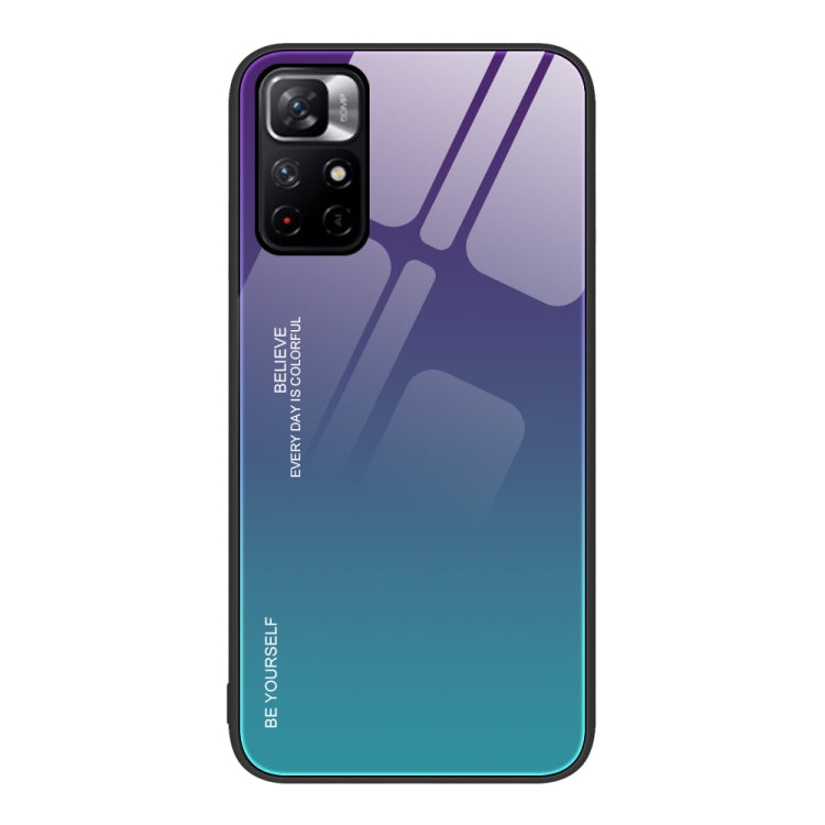 Gradient Color Glass Case, For Xiaomi Redmi 10C, For Xiaomi Redmi Note 11 5G/Poco M4 Pro, For Xiaomi Redmi K40S