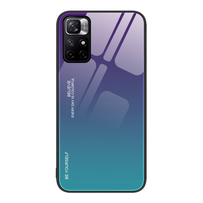 Gradient Color Glass Case, For Xiaomi Redmi 10C, For Xiaomi Redmi Note 11 5G/Poco M4 Pro, For Xiaomi Redmi K40S