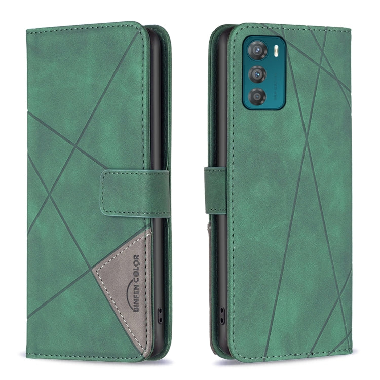 Magnetic Buckle Rhombus Texture Leather Phone Case, For Motorola Moto G42 4G, For Motorola Moto G62, For Nothing Phone 1, For OPPO A57 4G