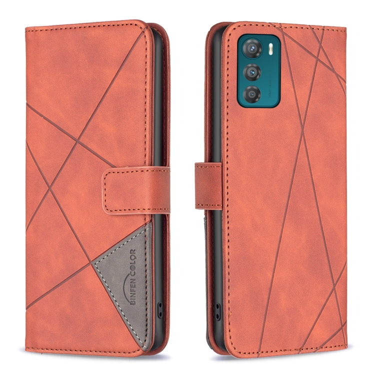 Magnetic Buckle Rhombus Texture Leather Phone Case, For Motorola Moto G42 4G, For Motorola Moto G62, For Nothing Phone 1, For OPPO A57 4G