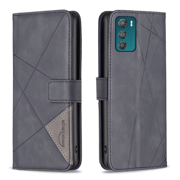 Magnetic Buckle Rhombus Texture Leather Phone Case, For Motorola Moto G42 4G, For Motorola Moto G62, For Nothing Phone 1, For OPPO A57 4G