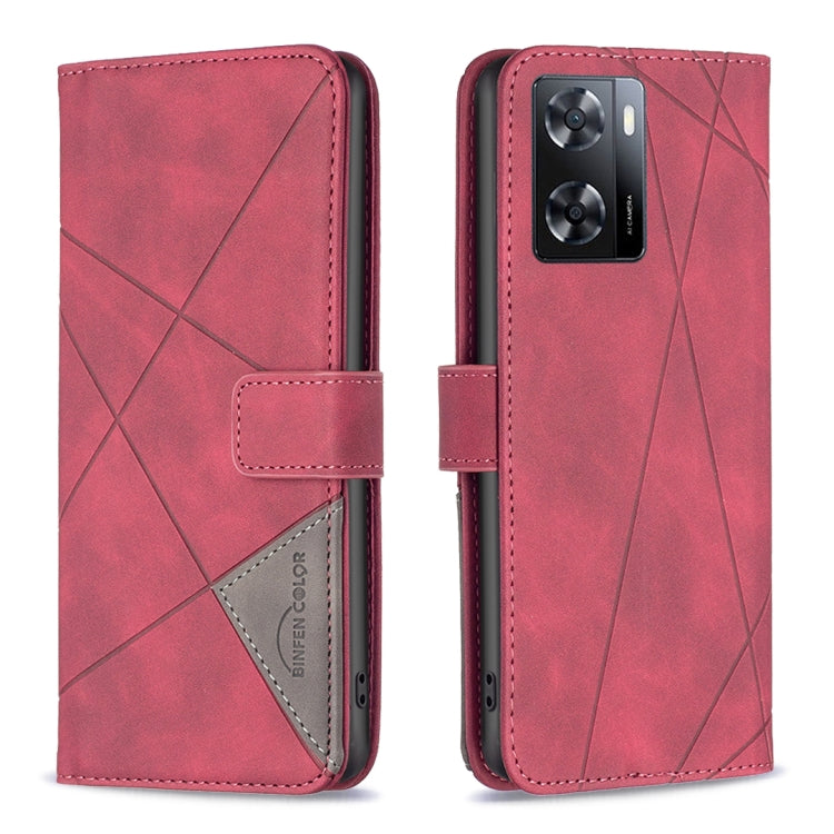 Magnetic Buckle Rhombus Texture Leather Phone Case, For Motorola Moto G42 4G, For Motorola Moto G62, For Nothing Phone 1, For OPPO A57 4G