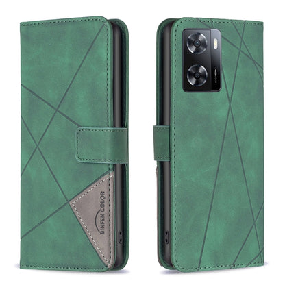 Magnetic Buckle Rhombus Texture Leather Phone Case, For Motorola Moto G42 4G, For Motorola Moto G62, For Nothing Phone 1, For OPPO A57 4G