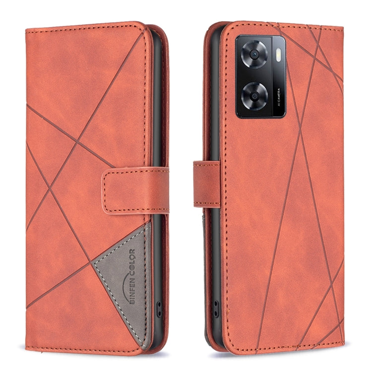 Magnetic Buckle Rhombus Texture Leather Phone Case, For Motorola Moto G42 4G, For Motorola Moto G62, For Nothing Phone 1, For OPPO A57 4G