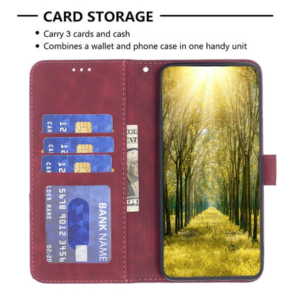 Magnetic Buckle Rhombus Texture Leather Phone Case, For Realme C30
