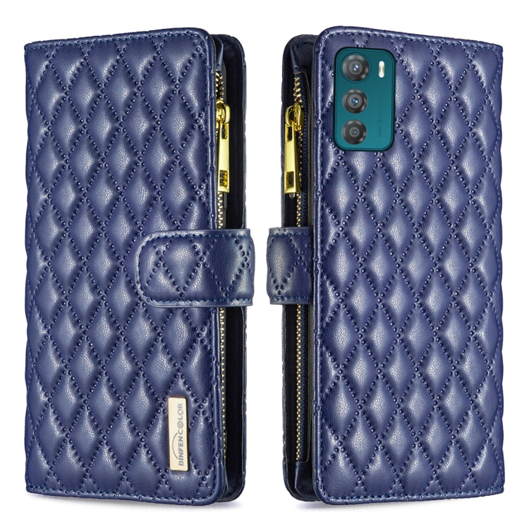Diamond Lattice Zipper Wallet Leather Flip Phone Case, For Motorola Moto G42 4G, For Motorola Moto G62, For Nothing Phone 1, For OPPO A57 4G