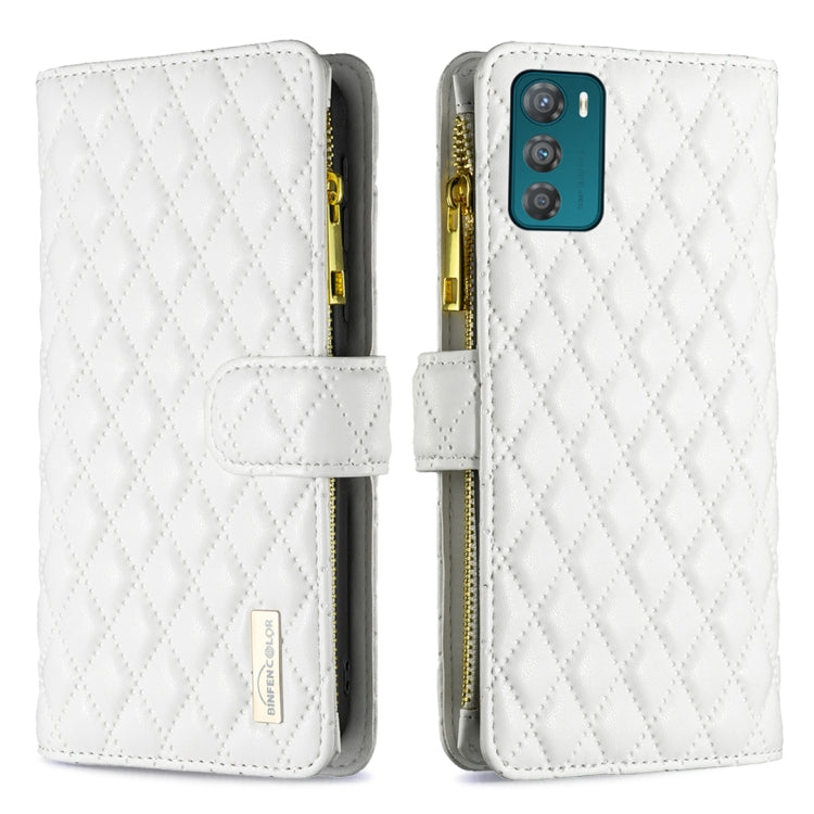 Diamond Lattice Zipper Wallet Leather Flip Phone Case, For Motorola Moto G42 4G, For Motorola Moto G62, For Nothing Phone 1, For OPPO A57 4G