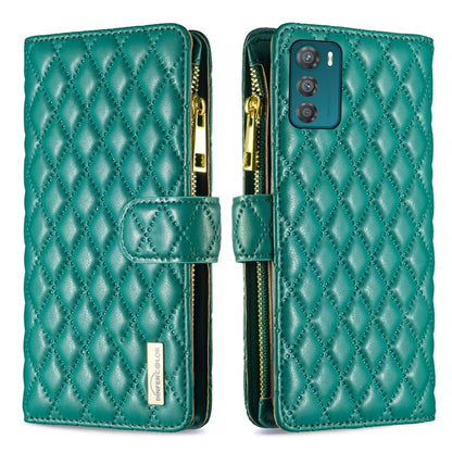 Diamond Lattice Zipper Wallet Leather Flip Phone Case, For Motorola Moto G42 4G, For Motorola Moto G62, For Nothing Phone 1, For OPPO A57 4G