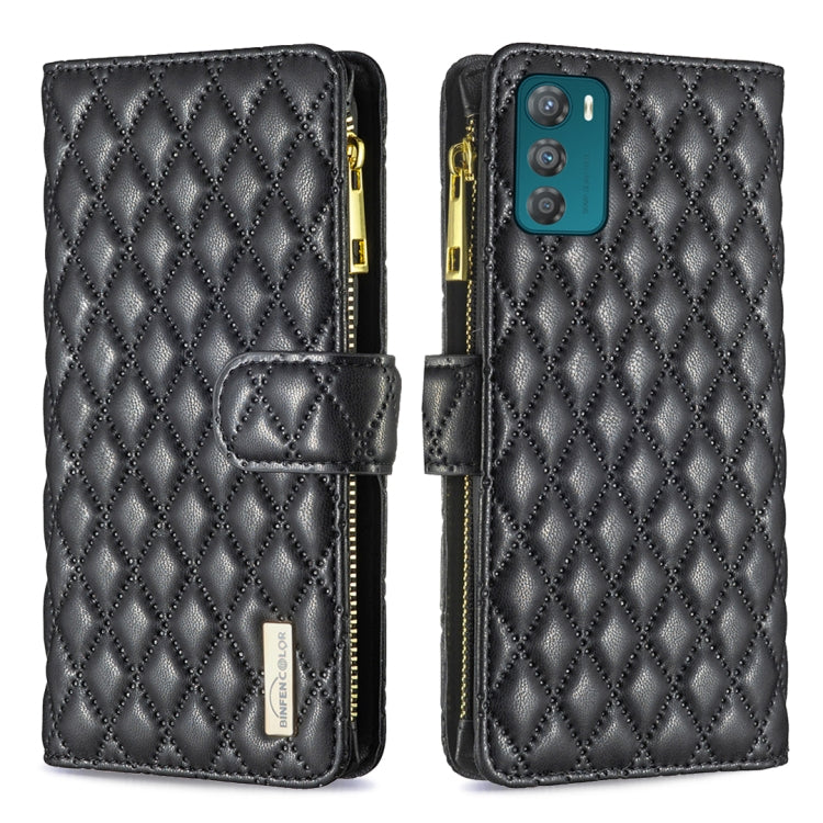 Diamond Lattice Zipper Wallet Leather Flip Phone Case, For Motorola Moto G42 4G, For Motorola Moto G62, For Nothing Phone 1, For OPPO A57 4G