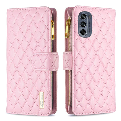 Diamond Lattice Zipper Wallet Leather Flip Phone Case, For Motorola Moto G42 4G, For Motorola Moto G62, For Nothing Phone 1, For OPPO A57 4G