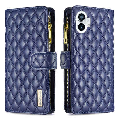 Diamond Lattice Zipper Wallet Leather Flip Phone Case, For Motorola Moto G42 4G, For Motorola Moto G62, For Nothing Phone 1, For OPPO A57 4G