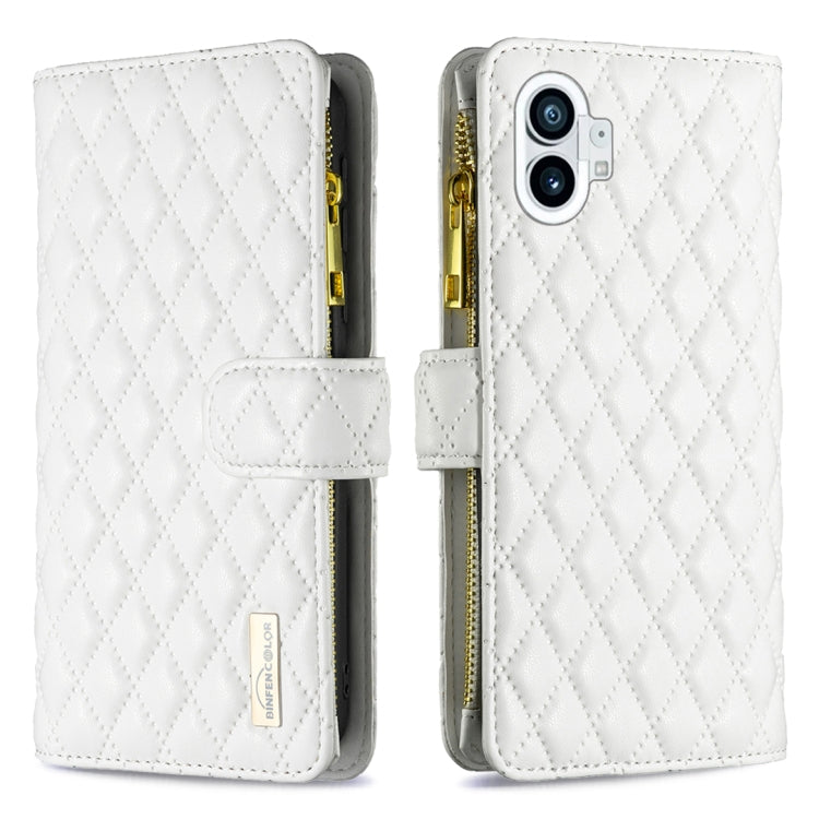 Diamond Lattice Zipper Wallet Leather Flip Phone Case, For Motorola Moto G42 4G, For Motorola Moto G62, For Nothing Phone 1, For OPPO A57 4G