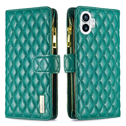 Diamond Lattice Zipper Wallet Leather Flip Phone Case, For Motorola Moto G42 4G, For Motorola Moto G62, For Nothing Phone 1, For OPPO A57 4G