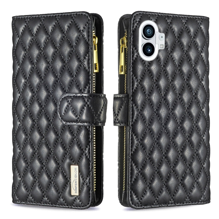 Diamond Lattice Zipper Wallet Leather Flip Phone Case, For Motorola Moto G42 4G, For Motorola Moto G62, For Nothing Phone 1, For OPPO A57 4G