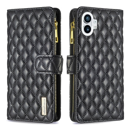 Diamond Lattice Zipper Wallet Leather Flip Phone Case, For Motorola Moto G42 4G, For Motorola Moto G62, For Nothing Phone 1, For OPPO A57 4G