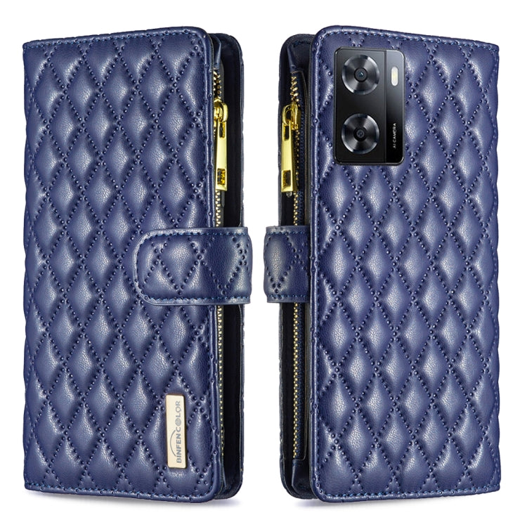 Diamond Lattice Zipper Wallet Leather Flip Phone Case, For Motorola Moto G42 4G, For Motorola Moto G62, For Nothing Phone 1, For OPPO A57 4G