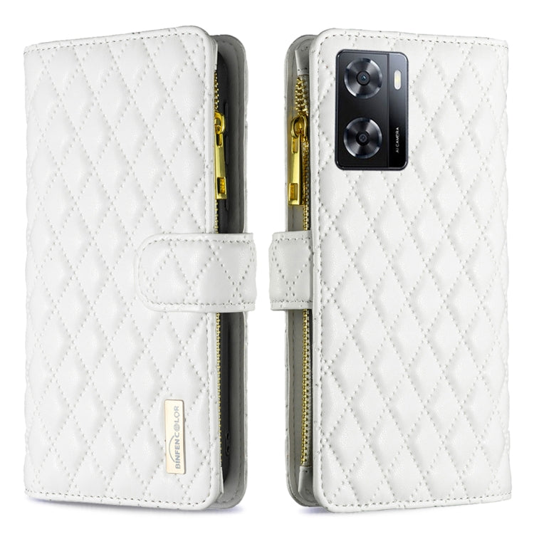 Diamond Lattice Zipper Wallet Leather Flip Phone Case, For Motorola Moto G42 4G, For Motorola Moto G62, For Nothing Phone 1, For OPPO A57 4G