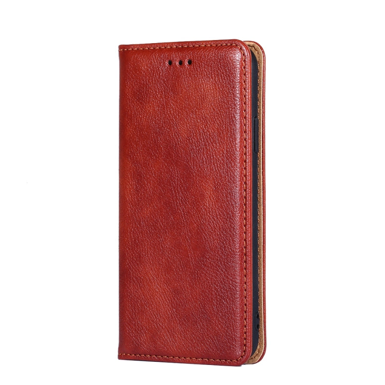Gloss Oil Solid Color Magnetic Leather Phone Case, For Honor X40i