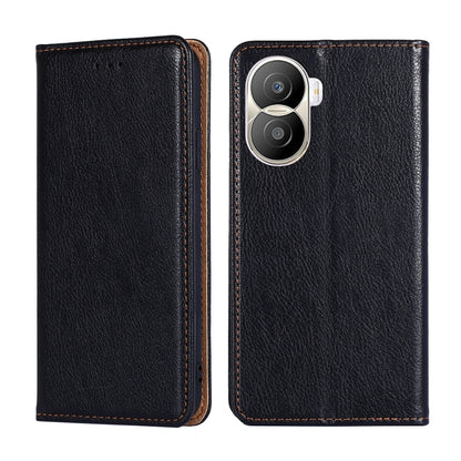 Gloss Oil Solid Color Magnetic Leather Phone Case, For Honor X40i