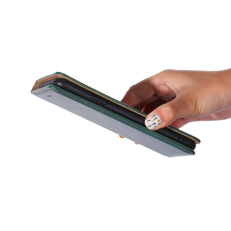 Gloss Oil Solid Color Magnetic Leather Phone Case, For Honor X40i